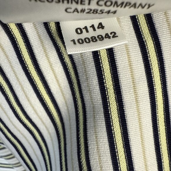 Footjoy Polo Shirt Mens Size L Striped Stretchy Polyester Golf FJ Tennis Beach - Picture 8 of 11